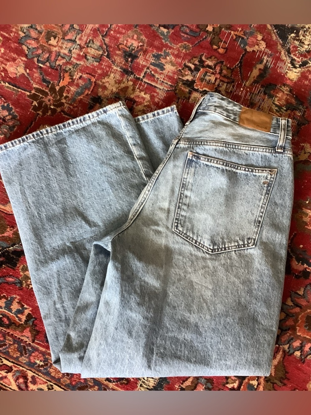 Madewell WIDE LEG Jeans Womens 31x31 Blue Denim Straight EUC